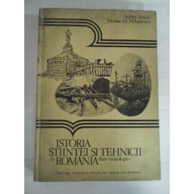 ISTORIA STIINTEI TEHNICII IN ROMANIA - STEFAN BALAN, NICOLAE ST. MIHAILESCU